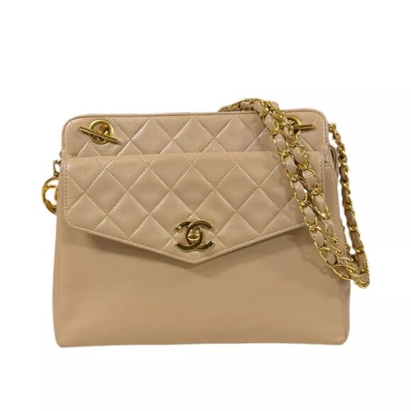 CHANEL Shoulder Bag lambskin Chain - Picture 1 of 10